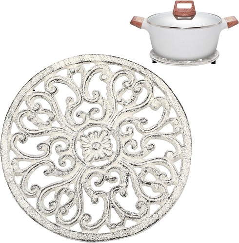 Cast iron trivet - cast, retro