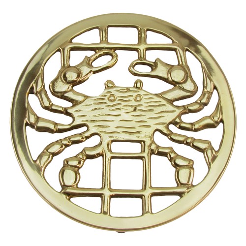 Brass crab trivet hot - trivet,