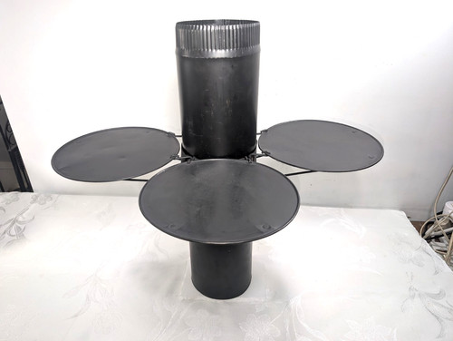 Antique iron stove pipe - iron,