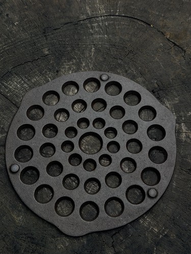 Cast iron trivet vintage - iron,